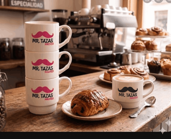 Taza apilable personalizada para hostelería fabricada en Madrid.