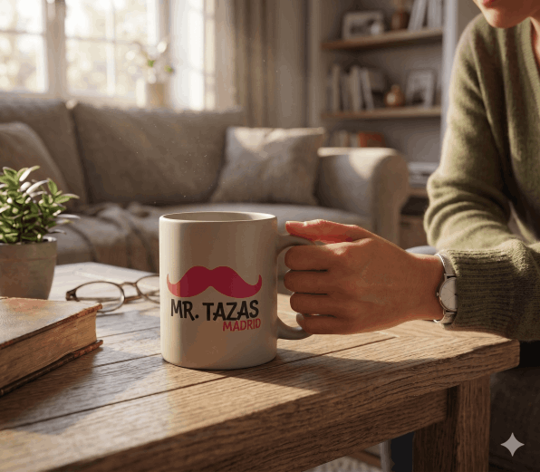 Taza corporativa mate sin reflejos personalizada con marca minimalista para empresas modernas