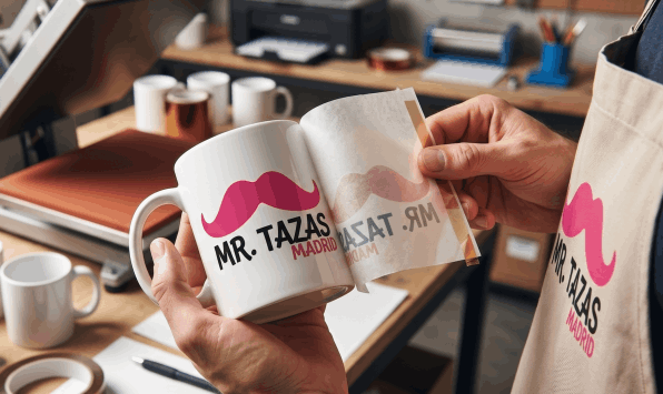 Taller de tazas personalizadas de sublimación en Madrid con control de calidad manual